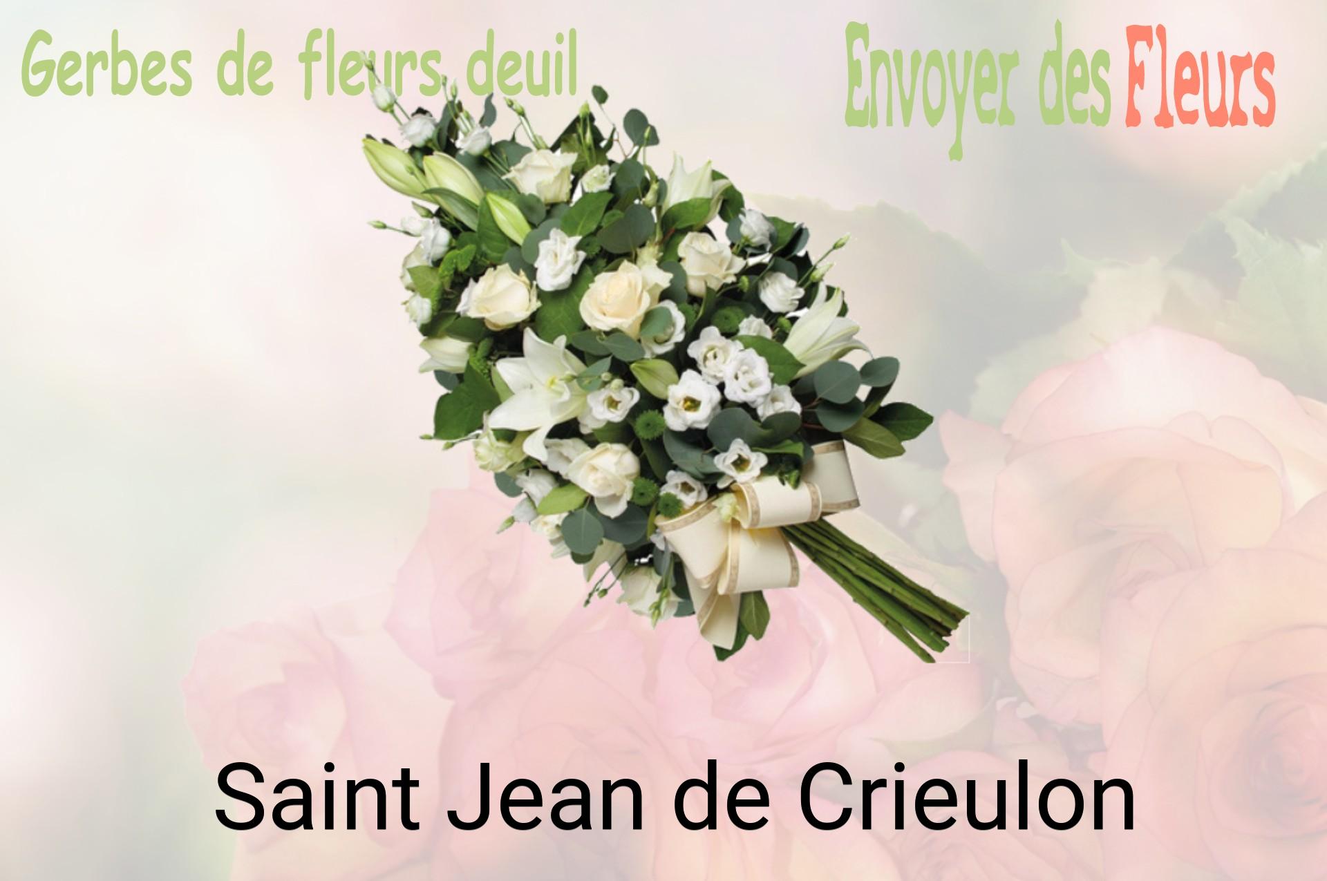 Gerbe de fleurs de deuil livrée à Saint-Jean-de-Crieulon